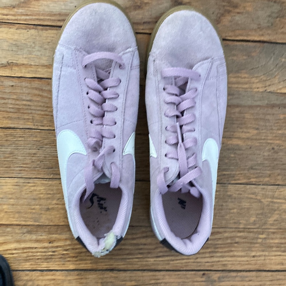 Women’s Nike Blazers, size 9, note damage on heel and tongue